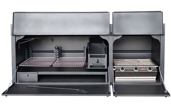 1850 Combination braai - with 3Burner gas BBQ